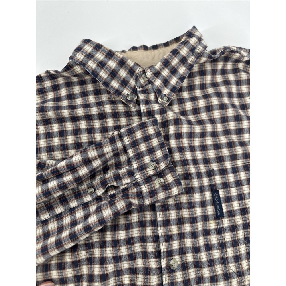 Columbia Shirt Men 2XL Long Sleeve Button Down  Plaid